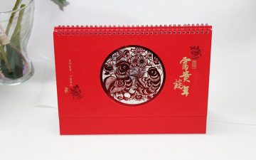 高檔镂金工藝台曆定做，定做